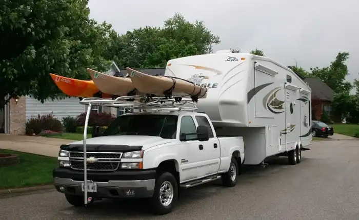 Hitch-mounted Kayak Rack