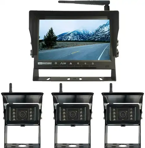 TadiBrothers Wireless Rear View System for RVs with 3 Cameras