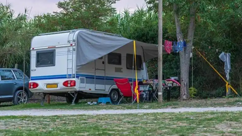 RV Awning Rolls Up Crooked