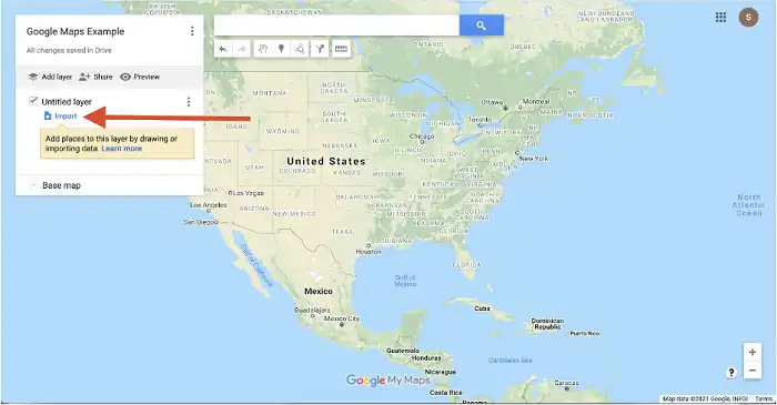 downloaded map on your Google Maps